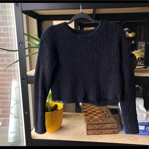Fuzzy cropped sweater